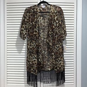 LuLaRoe Monroe Small - LEOPARD FRINGE!